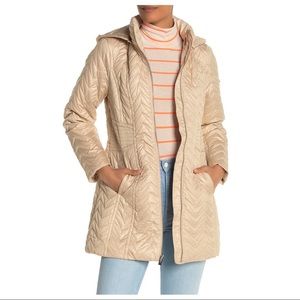 NEW Via Spiga Stone Zigzag Quilted Jacket